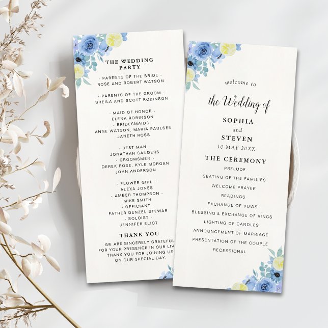 Blue Lemon Mediterranean Ceremony Program (Skapare uppladdad)