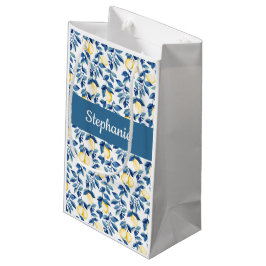 Blue Lemon Watercolor Monogram Small