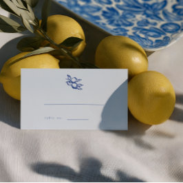Blue Lemons Doodle Wedding Escort Cards Placeringskort
