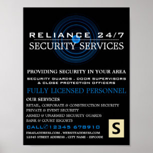Blue Lens, Reklam för säkerhetspersonal Poster