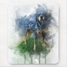 Blue Leopard Catahoula i Watercolor Musmatta