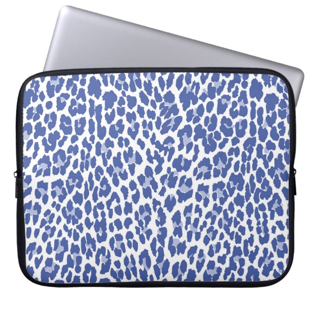 Blue Leopard Mönster Laptop Fodral (Framsidan)