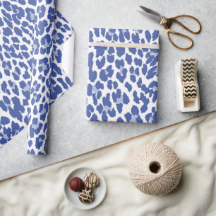 Blue Leopard Mönster Presentpapper