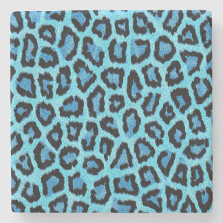 Blue leopard print mönster - vild roligt punk sten underlägg sten