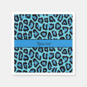 Blue Leopard Print Pappersservett