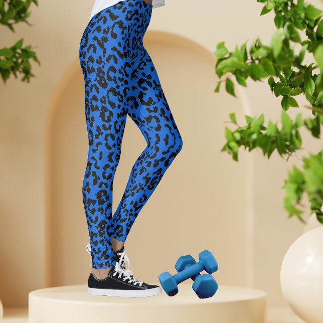 Blue Leopard Safari Print Leggings (Skapare uppladdad)