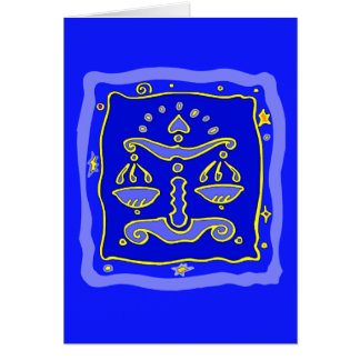 Blue Libra Hälsningskort