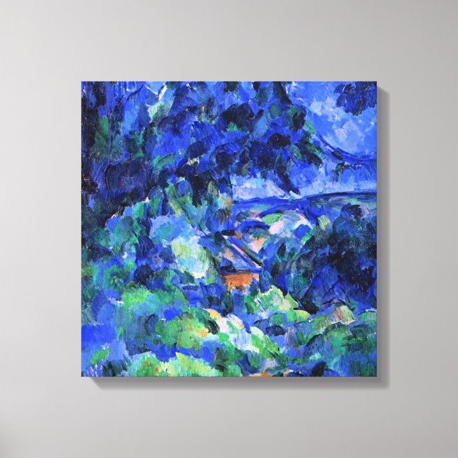 Blue Ligcape by Paul Cezanne Canvastryck (Framsida)