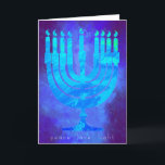 Blue Light Hanukkah Helgdag Card med Menorah Kort<br><div class="desc">Vackra blåsor verkar blåsa på det här Lycklig Hanukkah-helgdag. Under Menorah är ord: fredsljus i kärlek. Insidan av hälsning lyder: Med varmt önskemål i Hanukkah för fred i ditt hem, i ditt hjärta och i hela världen. Lycklig Hanukkah! Lägg enkelt till ditt namn under det förinställda hälsning eller lägg till...</div>