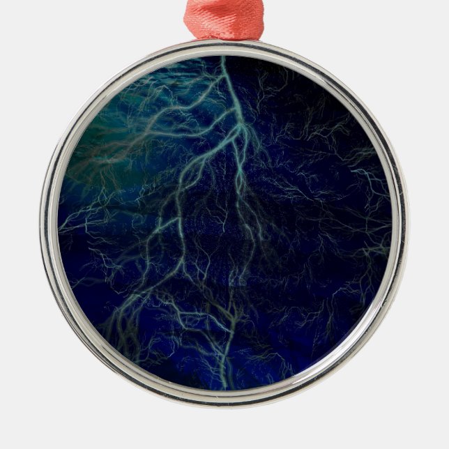 Blue Lightning Abstract Ornament (Framsidan)