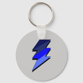 Blue Lightning Thunder Bolt Nyckelring