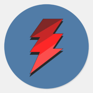 Blue Lightning Thunder Bolt Runt Klistermärke