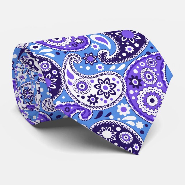 Blue Lila Bandana Paisley Finare Rodeo Hoedown Slips (Rullad)