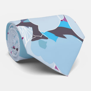 Blue lila blommigt sole sakura slipsar