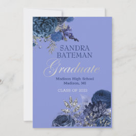 Blue Lila blommor | SILVER STUDENTFEST Meddelande