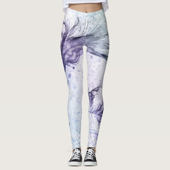 Blue Lila Feather Lite Leggings (Framsida)
