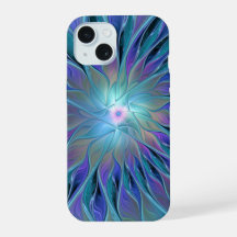 Blue Lila Flower Dream Abstrakt Fractal Art