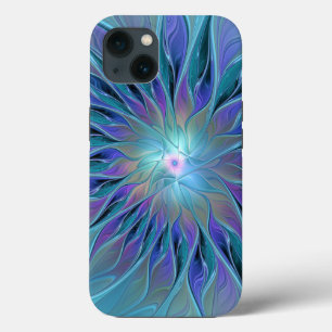 Blue Lila Flower Dream Abstrakt Fractal Art