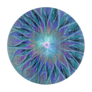 Blue Lila Flower Dream Abstrakt Fractal Art