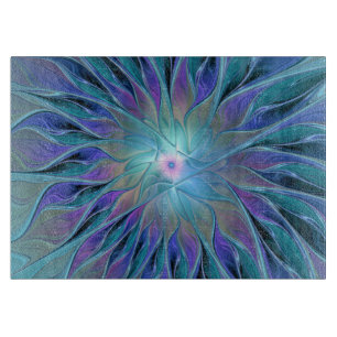 Blue Lila Flower Dream Abstrakt Fractal Art