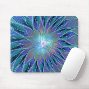 Blue Lila Flower Dream Abstrakt Fractal Art Musmatta
