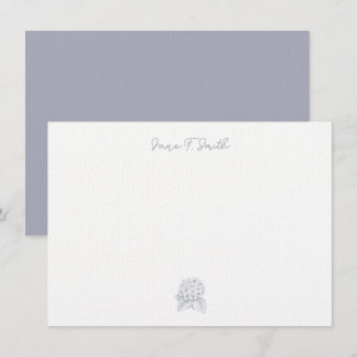 Blue Lila Hydrangea Flower Icon Frimärke Stationar Tack Kort