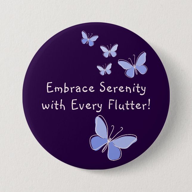 Blue Lila Kaleidoscope Butterfly Slogan Violet Knapp (Framsida)