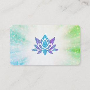 *~* Blue Lila Lotus Rays Reiki Energy Healing Visitkort