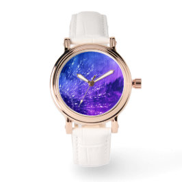 Blue Lila Mandala Clouds Boho Bohemian Armbandsur