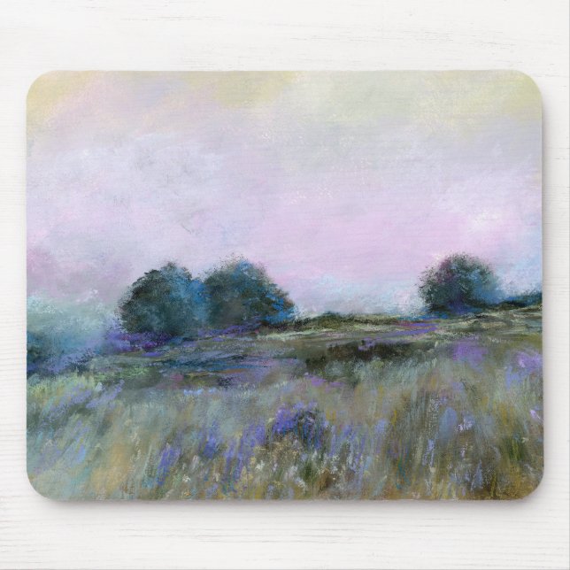 Blue Lila Meadow liggande intsionist Art Musmatta (Framsidan)
