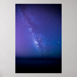 Blue Lila Milky Way Galaxy Poster