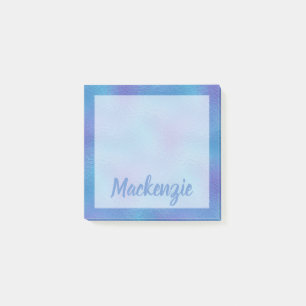 Blue Lila Mottle Iridescent Shimmer Namn Post-it Block