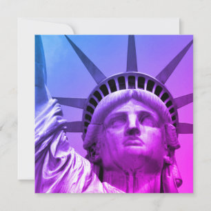 Blue Lila Pop Art Frihetsgudinnan New York