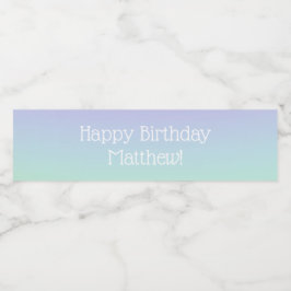 Blue Lila Rainbow Fairy Ljus Boys Birthday Vattenflaskor Etikett