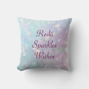 Blue Lila Reiki Sparkles innanför Kudde