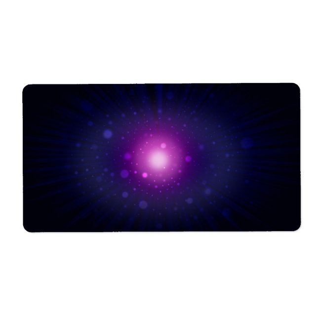 Blue Lila Space Galaxy Stars Abstrakt Fraktsedel (Framsidan)