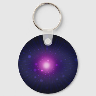 Blue Lila Space Galaxy Stars Abstrakt Nyckelring
