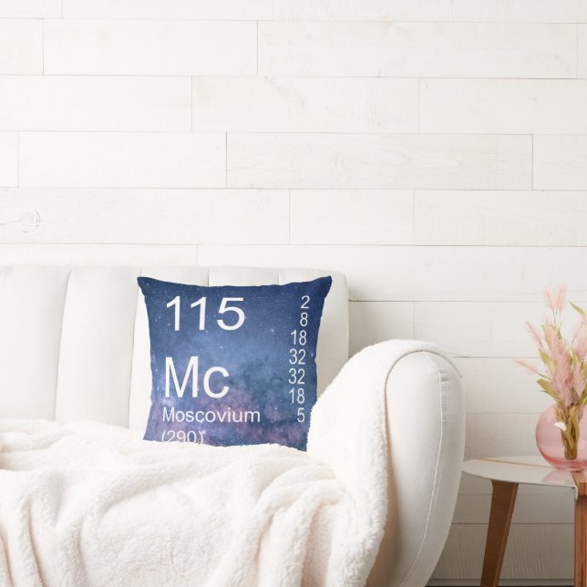 Blue Lila Space Inslag 115 Alien Moscovium Kudde (Soffa)