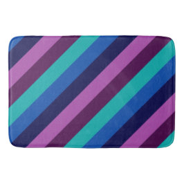 Blue Lila Teal Rand Large Bath Mat Badrumsmatta