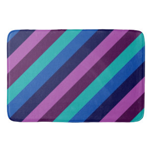 Blue Lila Teal Rand Large Bath Mat Badrumsmatta
