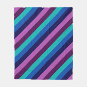 Blue Lila Teal Rand Medium Fleece Blanket