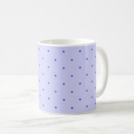 Blue Lila Violet Snöflingor Simple Mugg