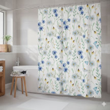 Blue Lila Watercolor Wildblomma