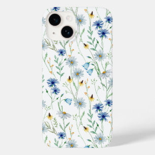 Blue Lila Watercolor Wildblomma