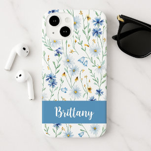 Blue Lila Watercolor Wildblomma Namn