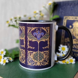 Blue Lily Art nouveau Mugg