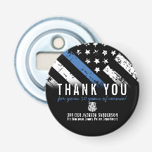 Blue Line Flagga Acryl, polisens Pension-årsdag