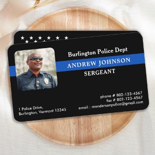 Blue Line för polisens Tillsatta lagar-foto-thin Visitkort