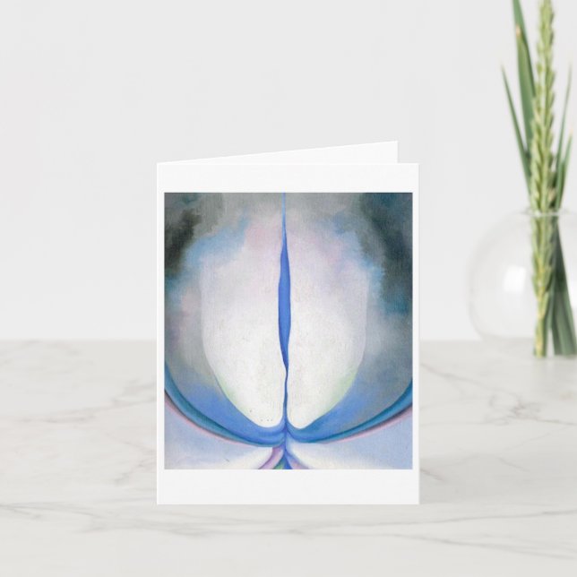 Blue Line, Georgia O'Keeffe, Fine Art Kort (Framsida)