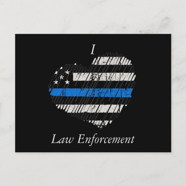 Blue Line Kärlek Vykort (Framsida)